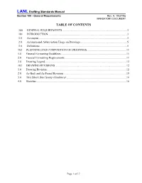 Table of Contents 100 General Requirements