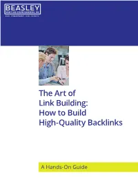 The Art of Link Building: How to Build High-Quality Backlinks
