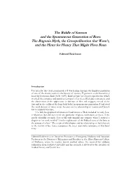 The Riddle of Samson and the Spontaneous Generation of Bees: the Bugonia Myth, the Crosspollination That Wasn’T, and the Heter for Honey That Might Have Been