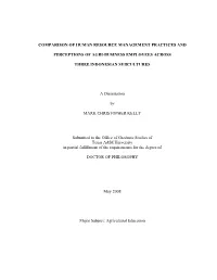 Comparison of Human Resource Management Practices And