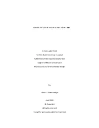 COMPUTER VISION and BUILDING ENVELOPES a Thesis Submitted To