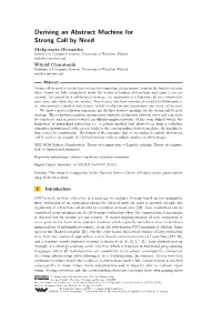 Deriving an Abstract Machine for Strong Call by Need
