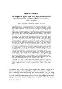 Head Shops, Countercultural Capitalism, and the Marijuana Legalization Movement Joshua Clark Davis*