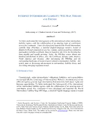 Internet Intermediary Liability: Wilmap, Theory and Trends