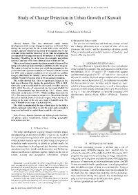 Study of Change Detection in Urban Growth of Kuwait City