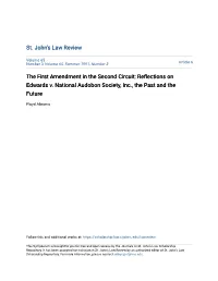 The First Amendment in the Second Circuit: Reflections on Edwards V