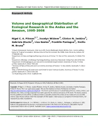 Volume and Geographical Distribution of Ecological Research in the Andes and the Amazon, 1995-2008