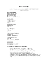 Curriculum Vitae