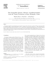 From the Yixian Formation in Inner Mongolia, China
