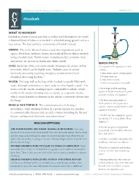 Hookah Fact Sheet