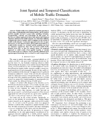 Joint Spatial and Temporal Classification of Mobile Traffic