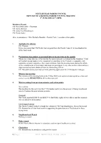 NETTLESTEAD PARISH COUNCIL MINUTES of a REMOTE PARISH COUNCIL MEETING 4Th JUNE 2020 at 7.30PM