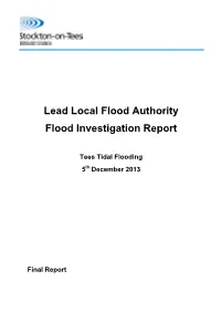 Tees Tidal Flooding 5Th December 2013