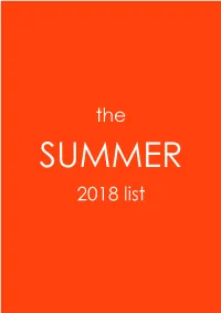 The SUMMER 2018 List