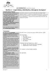 Threatened Species Nomination Form