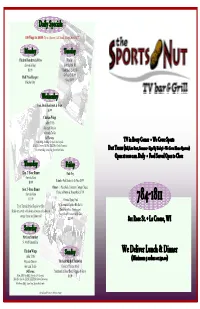 Menu 11X17 Color 2013