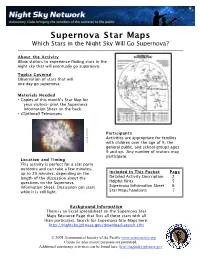 Supernova Star Maps