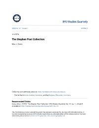 The Stephen Post Collection