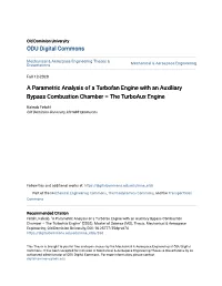 A Parametric Analysis of a Turbofan Engine with an Auxiliary Bypass Combustion Chamber – the Turboaux Engine