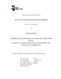 DOCTOR from ECOLE POLYTECHNIQUE Yannick Glinec