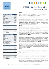 FIMA Daily Insight