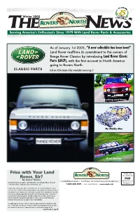 Fries with Your Land Rover, Sir? Continued