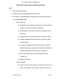 Intro to the Joiners Craft Lesson Plan