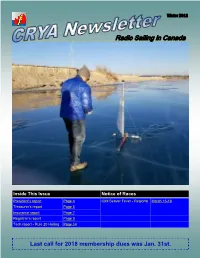 Radio Sailing in Canada