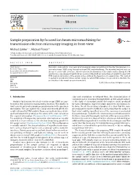 Sample Preparation by Focused Ion Beam Micromachining For