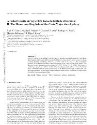 A Radial Velocity Survey of Low Galactic Latitude Structures: II. the Monoceros Ring Behind the Canis Major Dwarf Galaxy