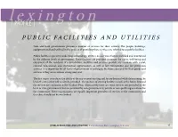 I Profile I PUBLIC FACILITIES and UTILITIES