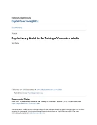 Psychotherapy Model for the Training of Counselors in India