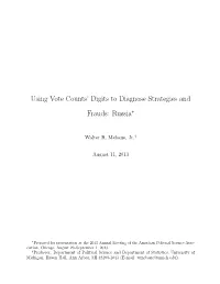 Using Vote Counts' Digits to Diagnose