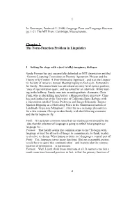 5. on the Variety of Functionalist Approaches