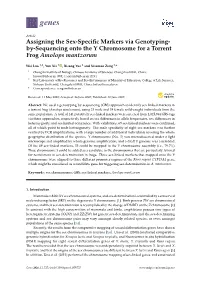 Assigning the Sex-Specific Markers Via Genotyping