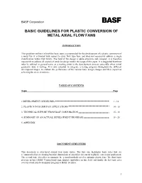 Axial Flow Fan Design