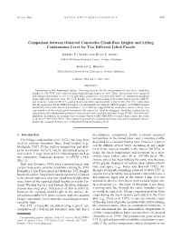 Comparison Between Observed Convective Cloud-Base Heights and Lifting Condensation Level for Two Different Lifted Parcels