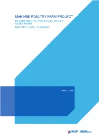 Makinsk Poultry Farm Project Environmental and Social Impact Assessment Non-Technical Summary