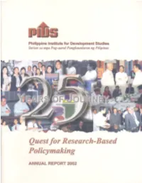 PIDS Annual Report 2002