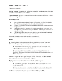 1 SAMPLE PERSUASIVE SPEECH Title: Organ Donation Specific