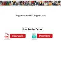 Paypal Invoice with Paypal Credit
