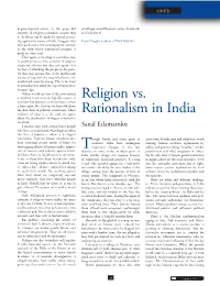 Religion Vs. Rationalism in India