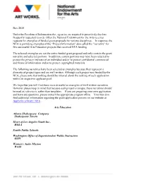 Sample Application Narratives