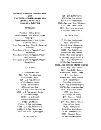 Texas Aflcio Cope Endorsement List Statewide, Congressional and Legislative Offices Nov.8, 2016