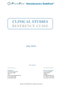 Clinical Studies Reference Guide