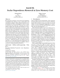 Delicm: Scalar Dependence Removal at Zero Memory Cost