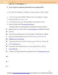 Genetic and Genomic Monitoring with Minimally Invasive Sampling Methods
