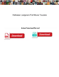 Hellraiser Judgment Full Movie Youtube