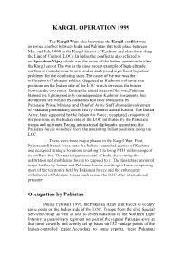 Kargil Operation 1999