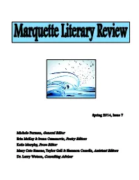Marquette Literary Review, Issue 7, Spring 2014